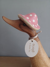 Load image into Gallery viewer, DCUK Toadstool Folk Duck GLORIA Pink Spotty Toadstool Hat 18cm New
