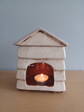 Load image into Gallery viewer, Village Pottery CREAM BEE HOUSE Wax Melt Tea Light Gift Ornament Decoration NEW