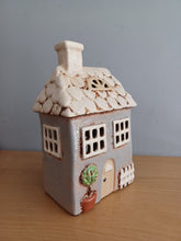 Load image into Gallery viewer, Village Pottery GREY GARDEN HOUSE Ceramic Tea Light Holder Gift