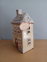 Load image into Gallery viewer, Village Pottery Tea Light House CREAM GARDEN HOUSE Gift New