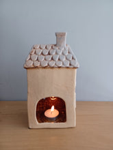 Load image into Gallery viewer, Village Pottery Tea Light House CREAM GARDEN HOUSE Gift New
