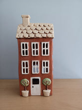 Load image into Gallery viewer, Village Pottery BROWN GARDEN HOUSE Large Ceramic Tea Light Holder Gift