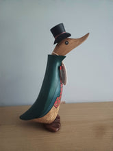 Load image into Gallery viewer, DCUK DUCK Christmas Duckensian Gentleman Named RALPH Handpainted Wooden Duckling Gift