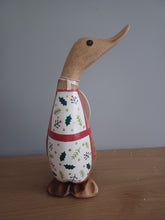 Load image into Gallery viewer, DCUK BAKER DUCKLING Christmas Apron Wooden Duckling Named TIM Hand Painted Gift 18cm NEW RANGE