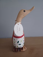 Load image into Gallery viewer, DCUK BAKER DUCKLING Christmas Apron Wooden Duckling Named TIM Hand Painted Gift 18cm NEW RANGE