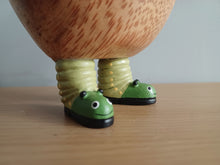 Load image into Gallery viewer, DCUK Wild Welly CATERPILLAR BOOTS Wooden Duck Named TED Collectible Gift Ornament 12cm NEW