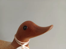 Load image into Gallery viewer, DCUK Wild Welly CATERPILLAR BOOTS Wooden Duck Named TED Collectible Gift Ornament 12cm NEW