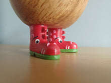 Load image into Gallery viewer, DCUK Wild Welly RED DRAGON BOOTS Wooden Duck Named BEN Collectible Gift Ornament 12cm NEW Wild Welly Range