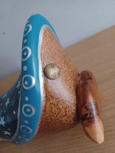 Load image into Gallery viewer, DCUK Blue King Duck Named HOLLY Handpainted Wooden Christmas Duck Ornament Gift 18cm NEW