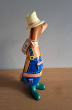 Load image into Gallery viewer, DCUK WOODEN DUCK GENTLEMAN GARDENER DUCKLING Named SCOTT