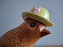 Load image into Gallery viewer, DCUK Wooden Garden Bird In Green Hat Named MIMI