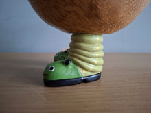 Load image into Gallery viewer, DCUK Wild Welly CATERPILLAR BOOTS Wooden Duck Named TOM Collectible Gift Ornament 12cm NEW