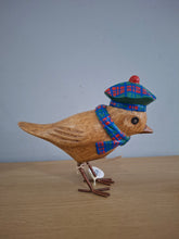 Load image into Gallery viewer, DCUK Wooden Garden Bird Blue and Red Tartan Hat and Scarf Named NATALIE