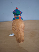 Load image into Gallery viewer, DCUK Wooden Garden Bird Blue and Red Tartan Hat and Scarf Named NATALIE