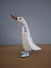 Load image into Gallery viewer, DCUK White Flower Duckling Gift Named DOTTY Forget me Not Floral Boots New