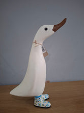 Load image into Gallery viewer, DCUK White Flower Duckling Gift Named DOTTY Forget me Not Floral Boots New