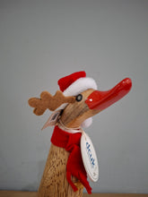 Load image into Gallery viewer, DCUK RUDOLF REINDEER DUCKLING Named YULE Wooden Christmas Duck Ornament Gift
