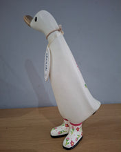 Load image into Gallery viewer, DCUK White Flower Duckling Gift Named JESSICA Carnation Floral Boots New