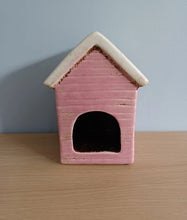 Load image into Gallery viewer, Village Pottery Pink Beach Hut Tea Light Holder Gift