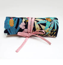 Load image into Gallery viewer, House of Disaster Velvet Embroidered Jewellery Roll