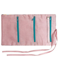 Load image into Gallery viewer, House of Disaster Velvet Embroidered Jewellery Roll