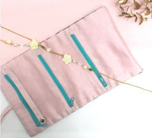 Load image into Gallery viewer, House of Disaster Velvet Embroidered Jewellery Roll