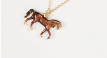 Load image into Gallery viewer, NECKLACE Fable England Enamel FARM HORSE Short Necklace Jewellery