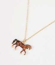 Load image into Gallery viewer, NECKLACE Fable England Enamel FARM HORSE Short Necklace Jewellery