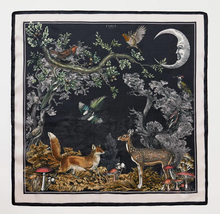 Load image into Gallery viewer, SCARVES Fable England Night's Tale Narrative Square Scarf