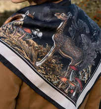 Load image into Gallery viewer, SCARVES Fable England Night's Tale Narrative Square Scarf