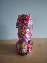 Load image into Gallery viewer, Pomme Pidou MONEY BOX Leo Lion Floral Berry Decoupage Ceramic Gift NEW 19cm