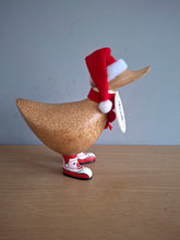 Load image into Gallery viewer, DCUK DUCKY Santa Hat and Boots Christmas Wooden Duck Named CHRIS