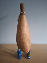 Load image into Gallery viewer, DCUK Wooden Duck Named Maddison Blue Floral Boots 35cm Free Gift Box