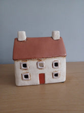 Load image into Gallery viewer, Village Pottery Cream CROFT HOUSE Tea Light Holder Ceramic Gift 12cm NEW