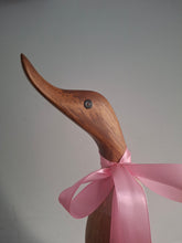 Load image into Gallery viewer, DCUK Wooden Duck Named Ella Pink Floral Boots 35cm Free Gift Box