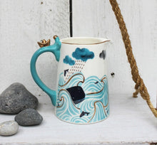 Load image into Gallery viewer, House of Disaster Nautical MILK JUG Porcelain By The Sea Jug With Gift Box