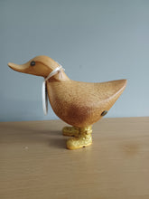 Load image into Gallery viewer, DCUK Wooden Disco Duck GOLD Glitter Welly Boots JERRY