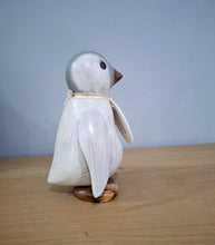 Load image into Gallery viewer, DCUK Baby Emperor Penguin Named WINNIE Wooden Penguin Gift 14cm