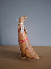 Load image into Gallery viewer, DCUK BAKER DUCKLING Red Heart Apron Wooden Duck Named HOLLY Hand Painted Gift 18cm
