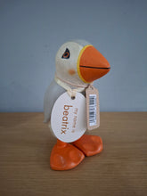 Load image into Gallery viewer, DCUK Puffings Baby Wooden Puffin Bird Named BEATRIX Coastal Ornament