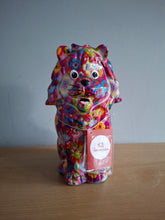 Load image into Gallery viewer, Pomme Pidou MONEY BOX Leo Lion Floral Berry Decoupage Ceramic Gift NEW 19cm