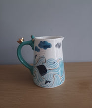 Load image into Gallery viewer, House of Disaster Nautical MILK JUG Porcelain By The Sea Jug With Gift Box
