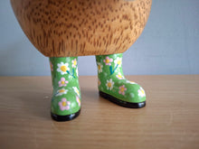 Load image into Gallery viewer, DCUK Green Floral Hat and Boots Ducky Duck Named PHOEBE 12cm New