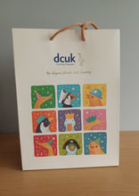 Load image into Gallery viewer, DCUK TRADITIONAL SANTA  DUCKLING Named GARY With Gift Bag Handpainted Wooden Christmas Duck Ornament Gift NEW