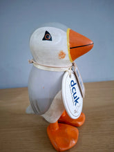 Load image into Gallery viewer, DCUK Puffings Baby Wooden Puffin Bird Named HARLEY Coastal Ornament
