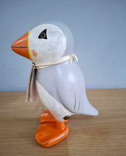 Load image into Gallery viewer, DCUK Puffings Baby Wooden Puffin Bird Named HARLEY Coastal Ornament