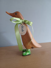 Load image into Gallery viewer, DCUK Green Floral Boots Duckling Named IVY New