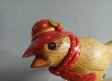 Load image into Gallery viewer, DCUK CHRISTMAS Wooden Garden Biird Named IVY Duckensian Lady Garden Bird Gift Ornament 12cm Tall