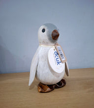 Load image into Gallery viewer, DCUK Baby Emperor Penguin Named WINNIE Wooden Penguin Gift 14cm