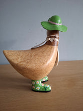 Load image into Gallery viewer, DCUK Green Floral Hat and Boots Ducky Duck Named GLORIA 12cm New